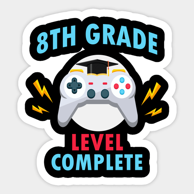 2020 8th Grade Graduation Gamer Graduation Sticker by Trendy_Designs